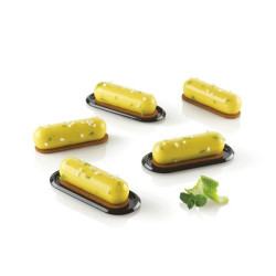 Stampo in silicone Fingers 30 per 12 monoporzioni a forma di dita da 80x22xh22 mm più cutter e 12 vassoi da Silikomart