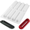 Stampo in silicone Fingers 75 per 8 monoporzioni a forma di dita da 130x27xh27 mm più cutter e 10 vassoi da Silikomart Stampo in silicone Fingers 75 per 8 monoporzioni a forma di dita da 130x27xh27 mm più cutter e 10 vassoi da Silikomart