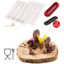 Kit Fingers 75: stampo in silicone più cutter più 10 vassoi da Silikomart