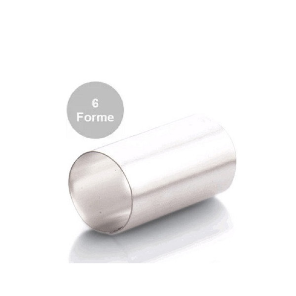 Stampo formina cartuccia a tubo in latta di lungo 4,7 cm e diametro 2,5 cm in confezione da 6 formine