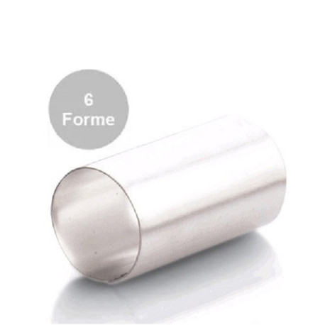 Stampo formina cartuccia a tubo in latta di lungo 4,7 cm e diametro 2,5 cm in confezione da 6 formine Stampo formina cartuccia a tubo in latta di lungo 4,7 cm e diametro 2,5 cm in confezione da 6 formine