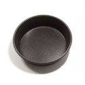 Confezione 6 formine tonde lisce con bordo diametro 8 cm ed altezza 2 cm in alluminio antiaderente, teflonato, da Vespa