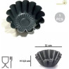 Stampo da forno formina per dolci budino di diametro 11 cm, altezza 4,5 cm in alluminio antiaderente da Vespa