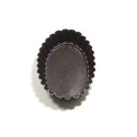 Formina brioche ovale o budino ovale da 11x7,5xh2,3 cm in alluminio antiaderente da Vespa.