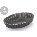 Set 6 formine brioche ovali in alluminio antiaderente lunghe 11 cm e larghe 7 cm da Vespa dolci forme