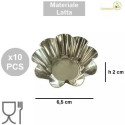 Set 10 formine margherita in latta diametro 6 cm, altezza 2 cm, per dolci monoporzioni da Vespa
