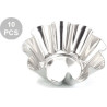 Set 10 formine margherita in latta diametro 6 cm, altezza 2 cm, per dolci monoporzioni da Vespa