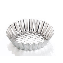 Vespa Formina Crostatina Tonda in Latta con Fondo Rialzato Ø10×H2,3cm