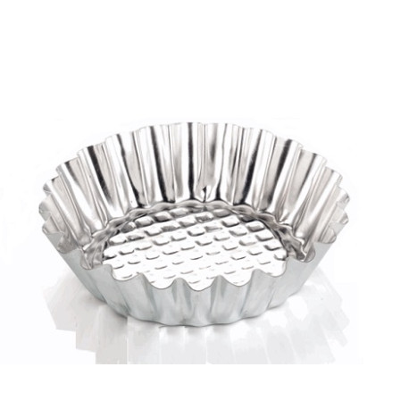 Formina crostatina tonda in latta con fondo rialzato ø10xh2,3 cm da Vespa Formina crostatina tonda in latta con fondo rialzato ø10xh2,3 cm da Vespa