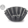 Set 3 stampi da forno formine per dolce budino di diametro superiore 11 cm, altezza 4,5 cm, in alluminio antiaderente da Vespa Set 3 stampi da forno formine per dolce budino di diametro superiore 11 cm, altezza 4,5 cm, in alluminio antiaderente da Vespa