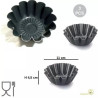 Set 3 stampi da forno formine per dolce budino di diametro superiore 11 cm, altezza 4,5 cm, in alluminio antiaderente da Vespa