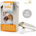 Confezione di 6 formine cannoli siciliani o cannoli sgusciati in acciaio inox ø2xh12 cm