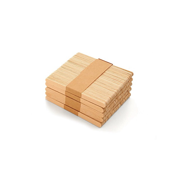 Set 100 bastoncini Silikomart da 113x10xh2 mm bastoncini stecco in legno di faggio per gelato