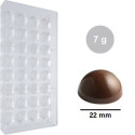 Stampo policarbonato sfera di cioccolato di ø 22 mm per cioccolatini di 7 g semisfera piena