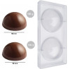 Stampo Cioccolato Sfera da 100 g di diametro 98 mm in policarbonato professionale