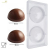 Stampo Cioccolato Sfera da 100 g di diametro 98 mm in policarbonato professionale