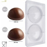 Stampo policarbonato sfera per 2 semisfere grandi 250 g da ø148 mm Stampo policarbonato sfera per 2 semisfere grandi 250 g da ø148 mm