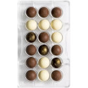 Stampo policarbonato 18 micro semisfere di cioccolato diametro 2,5 cm da Decora
