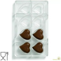 Stampo cioccolato cuore 8 cavità da 4 cm in policarbonato di Decora