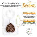 Stampo policarbonato 2 cuori liscio medio Decora per cuori di cioccolato da 6,79 cm