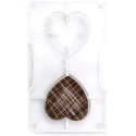 Stampo cioccolato cuore medio 2 cavità da 7 cm in policarbonato da Decora