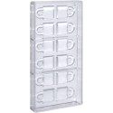 Stampo policarbonato 12 cioccolatini lucchetto con cuori accoppiati 4,95x2,95 cm da 12 g