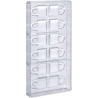 Stampo policarbonato 12 cioccolatini lucchetto con cuori accoppiati 4,95x2,95 cm da 12 g Stampo policarbonato 12 cioccolatini lucchetto con cuori accoppiati 4,95x2,95 cm da 12 g