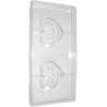 Stampo policarbonato 2 cuori cioccolato con decoro lui e lei 78,6X69,5 mm da 40 g Stampo policarbonato 2 cuori cioccolato con decoro lui e lei 78,6X69,5 mm da 40 g