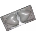 Stampo policarbonato 2 cuori magnum di cioccolato 12x12 cm da 120 g