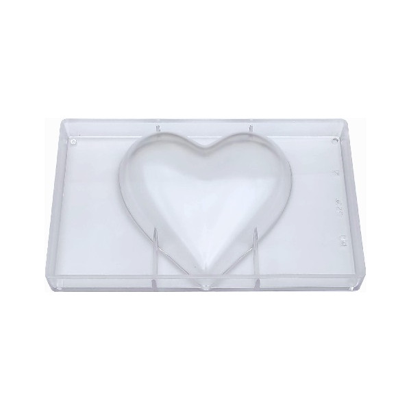 Stampo policarbonato cuore gigante di cioccolato 16x16 cm da 200 g