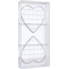Stampo policarbonato tavoletta cuore di cioccolato 111,5x111,5xh5 mm 50 g