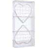 Stampo policarbonato tavoletta cuore di cioccolato 111,5x111,5xh5 mm 50 g Stampo policarbonato tavoletta cuore di cioccolato 111,5x111,5xh5 mm 50 g