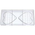 Stampo policarbonato tavoletta cuore di cioccolato 111,5x111,5xh5 mm 50 g