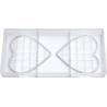 Stampo policarbonato tavoletta cuore di cioccolato 111,5x111,5xh5 mm 50 g