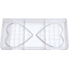 Stampo policarbonato tavoletta cuore di cioccolato 111,5x111,5xh5 mm 50 g Stampo policarbonato tavoletta cuore di cioccolato 111,5x111,5xh5 mm 50 g