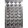 Stampo policarbonato 32 cioccolatini cuore con decoro 4 cuoricini 33x31xh15 mm 12 g