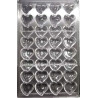 Stampo policarbonato 32 cioccolatini cuore con decoro 4 cuoricini 33x31xh15 mm 12 g Stampo policarbonato 32 cioccolatini cuore con decoro 4 cuoricini 33x31xh15 mm 12 g