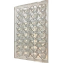 Stampo policarbonato 32 cioccolatini cuore con decoro 4 cuoricini 33x31xh15 mm 12 g