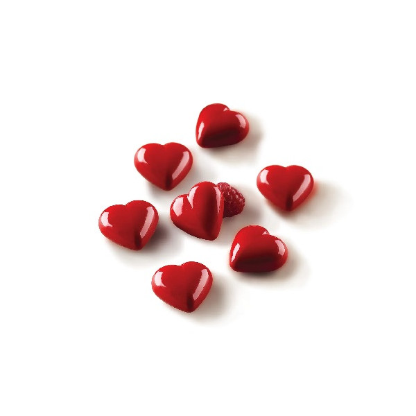 SCG48 my love 3D Silikomart: stampo silicone 12 cioccolatini cuori tridimensionali 31x30xh5 mm