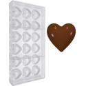 Stampo policarbonato 18 cuoricini di cioccolato 32x32xh14,5 mm da 9 g