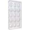 Bocciolo di rosa stampo policarbonato 18 cioccolatini 40x29x13,7 mm 7 g Bocciolo di rosa stampo policarbonato 18 cioccolatini 40x29x13,7 mm 7 g