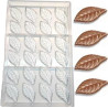 Fogliolina da 3 g: stampo policarbonato 24 foglie da 27x50xh4 mm Fogliolina da 3 g: stampo policarbonato 24 foglie da 27x50xh4 mm