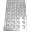 Stampo policarbonato cremino rigato 32 cioccolatini 2,5x2,2xh2,4 cm 10 g