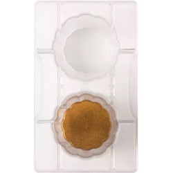 Il Bicchierino Ondulato Decora – Stampo in Policarbonato per 2 Bicchieri di Cioccolato (Ø7,5×H5cm)