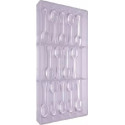 Stampo policarbonato cucchiaino 14 cucchiaini di cioccolato 85x21xh7,4 mm 5,5 g