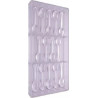 Stampo policarbonato cucchiaino 14 cucchiaini di cioccolato 85x21xh7,4 mm 5,5 g