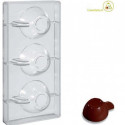 Stampo policarbonato tazza the 3 tazze di cioccolato Ø71xh35 mm 17 g