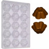 Stampo in policarbonato pirottino: stampo per 15 pirottini di cioccolatino di ø48xh20 mm e peso 23 g Stampo in policarbonato pirottino: stampo per 15 pirottini di cioccolatino di ø48xh20 mm e peso 23 g