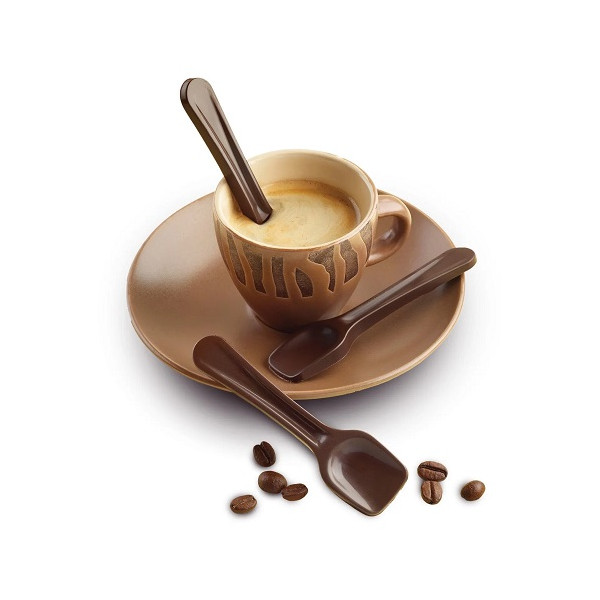Choco Spoon Silikomart; stampo in silicone per 7 cucchiaini da caffè in cioccolato