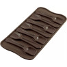 Choco Spoon Silikomart; stampo in silicone per 7 cucchiaini da caffè in cioccolato Choco Spoon Silikomart; stampo in silicone per 7 cucchiaini da caffè in cioccolato